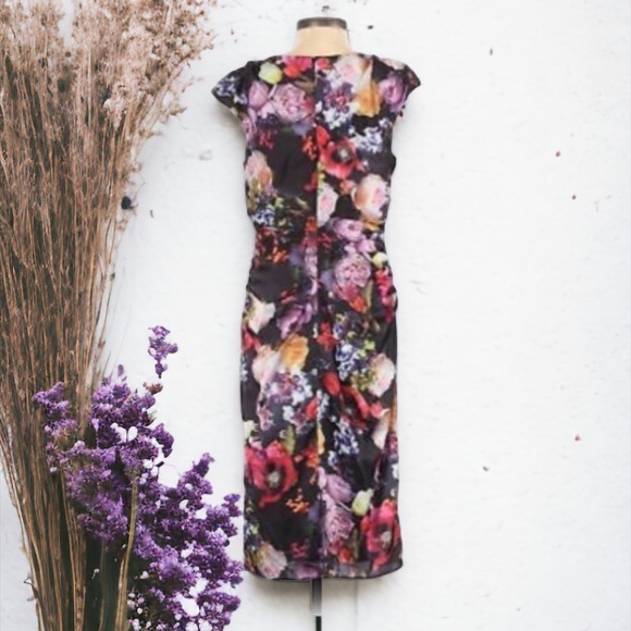 IVY & BLU by Maggy Boutique Black Floral Formal Dress Size 4 - Picture 4 of 10